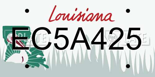 EC5A425 Louisiana License Plate