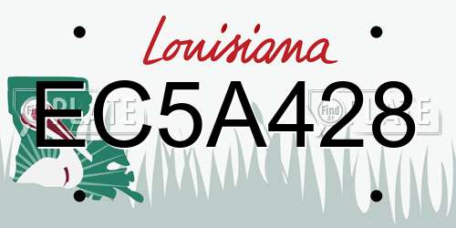 EC5A428 Louisiana License Plate