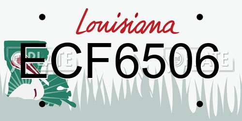 ECF6506 Louisiana License Plate