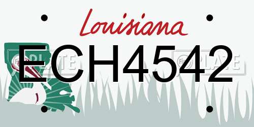 ECH4542 Louisiana License Plate