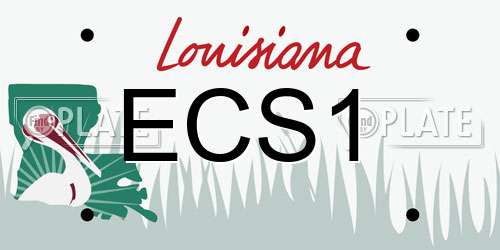 ECS1 Louisiana License Plate