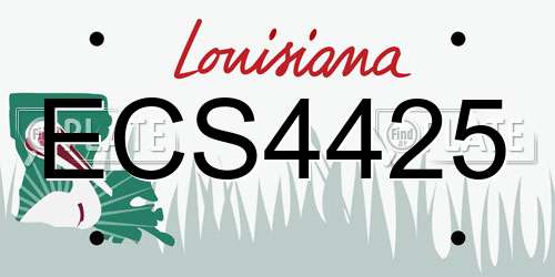 ECS4425 Louisiana License Plate