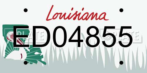 ED04855 Louisiana License Plate