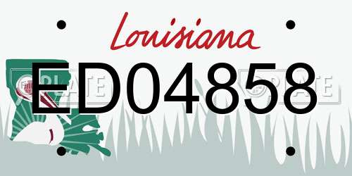 ED04858 Louisiana License Plate