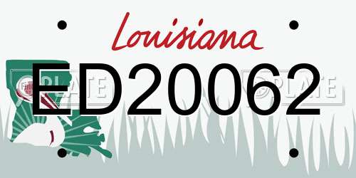ED20062 Louisiana License Plate
