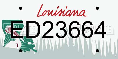 ED23664 Louisiana License Plate