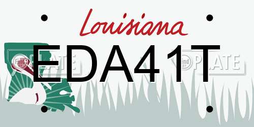 EDA41T Louisiana License Plate