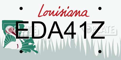 EDA41Z Louisiana License Plate