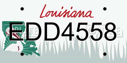 EDD4558 Louisiana License Plate
