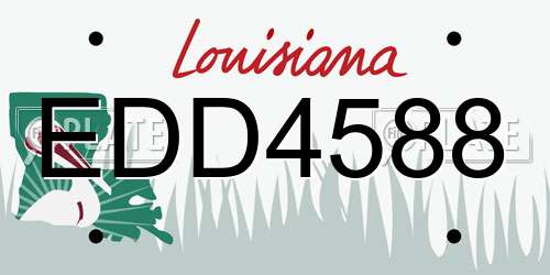 EDD4588 Louisiana License Plate