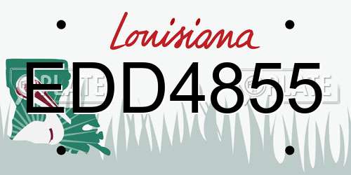 EDD4855 Louisiana License Plate