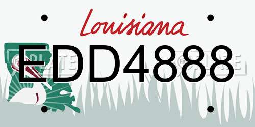 EDD4888 Louisiana License Plate