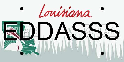 EDDASSS Louisiana License Plate