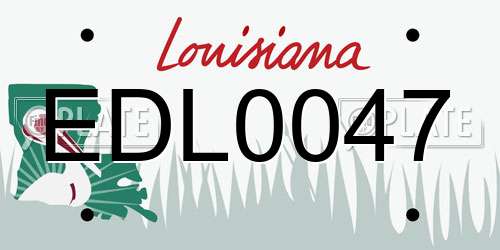 EDL0047 Louisiana License Plate