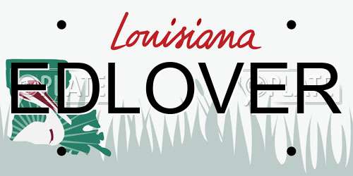 EDLOVER Louisiana License Plate
