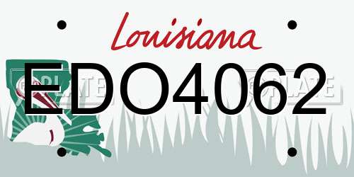 EDO4062 Louisiana License Plate