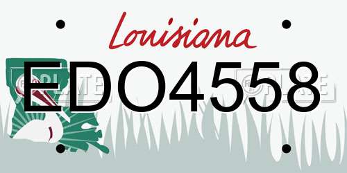 EDO4558 Louisiana License Plate