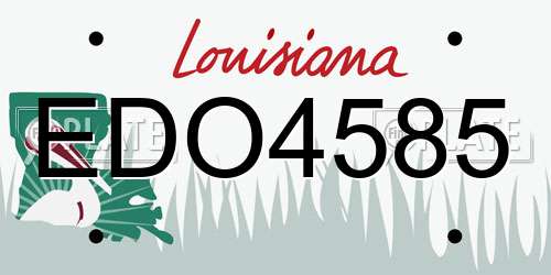 EDO4585 Louisiana License Plate