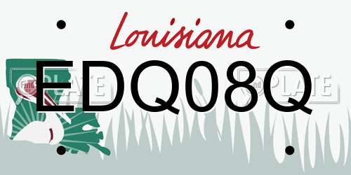 EDQ08Q Louisiana License Plate