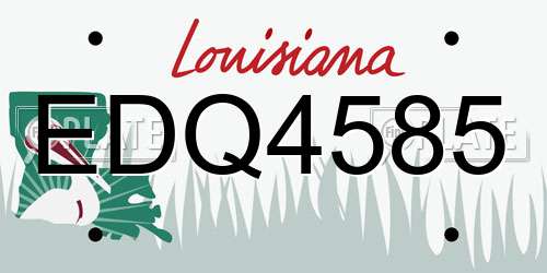 EDQ4585 Louisiana License Plate