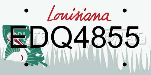 EDQ4855 Louisiana License Plate