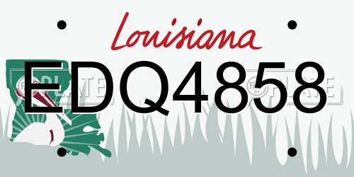EDQ4858 Louisiana License Plate