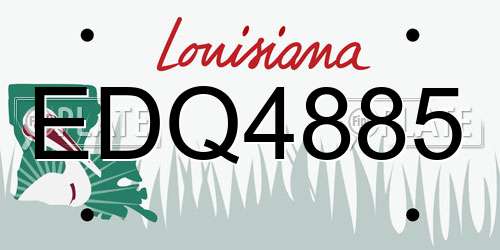EDQ4885 Louisiana License Plate
