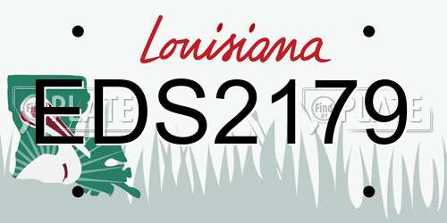 EDS2179 Louisiana License Plate