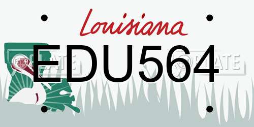 EDU564 Louisiana License Plate