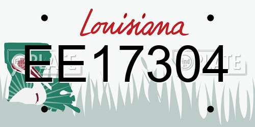 EE17304 Louisiana License Plate