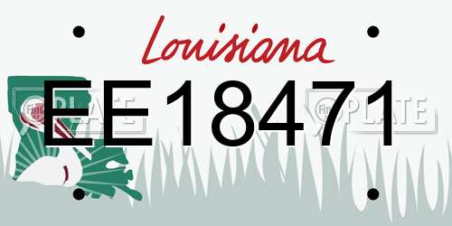 EE18471 Louisiana License Plate