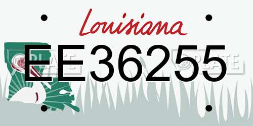 EE36255 Louisiana License Plate