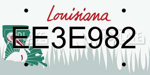 EE3E982 Louisiana License Plate