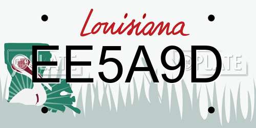 EE5A9D Louisiana License Plate