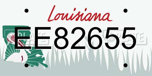EE82655 Louisiana License Plate