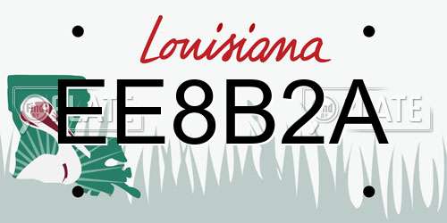 EE8B2A Louisiana License Plate