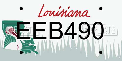 EEB490 Louisiana License Plate