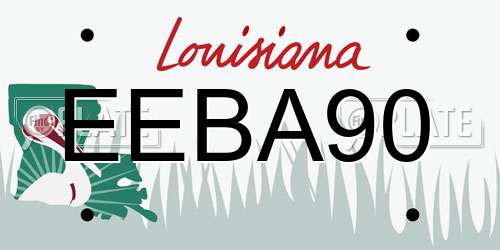 EEBA90 Louisiana License Plate