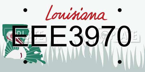 EEE3970 Louisiana License Plate