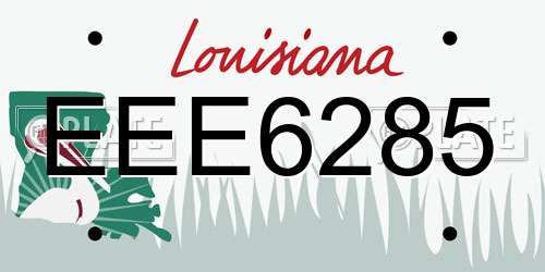 EEE6285 Louisiana License Plate