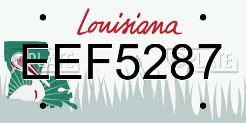 EEF5287 Louisiana License Plate