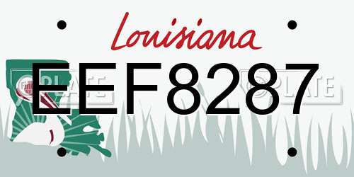 EEF8287 Louisiana License Plate