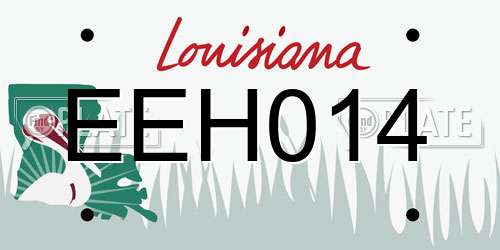 EEH014 Louisiana License Plate