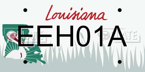 EEH01A Louisiana License Plate