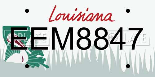 EEM8847 Louisiana License Plate