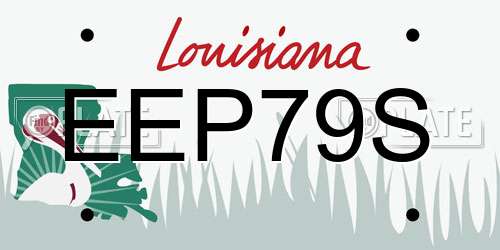 EEP79S Louisiana License Plate