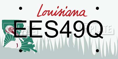 EES49Q Louisiana License Plate