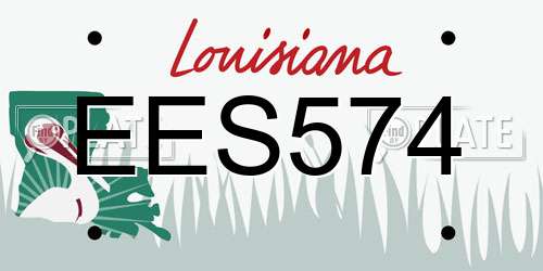 EES574 Louisiana License Plate