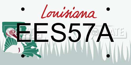 EES57A Louisiana License Plate