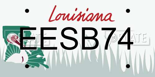 EESB74 Louisiana License Plate